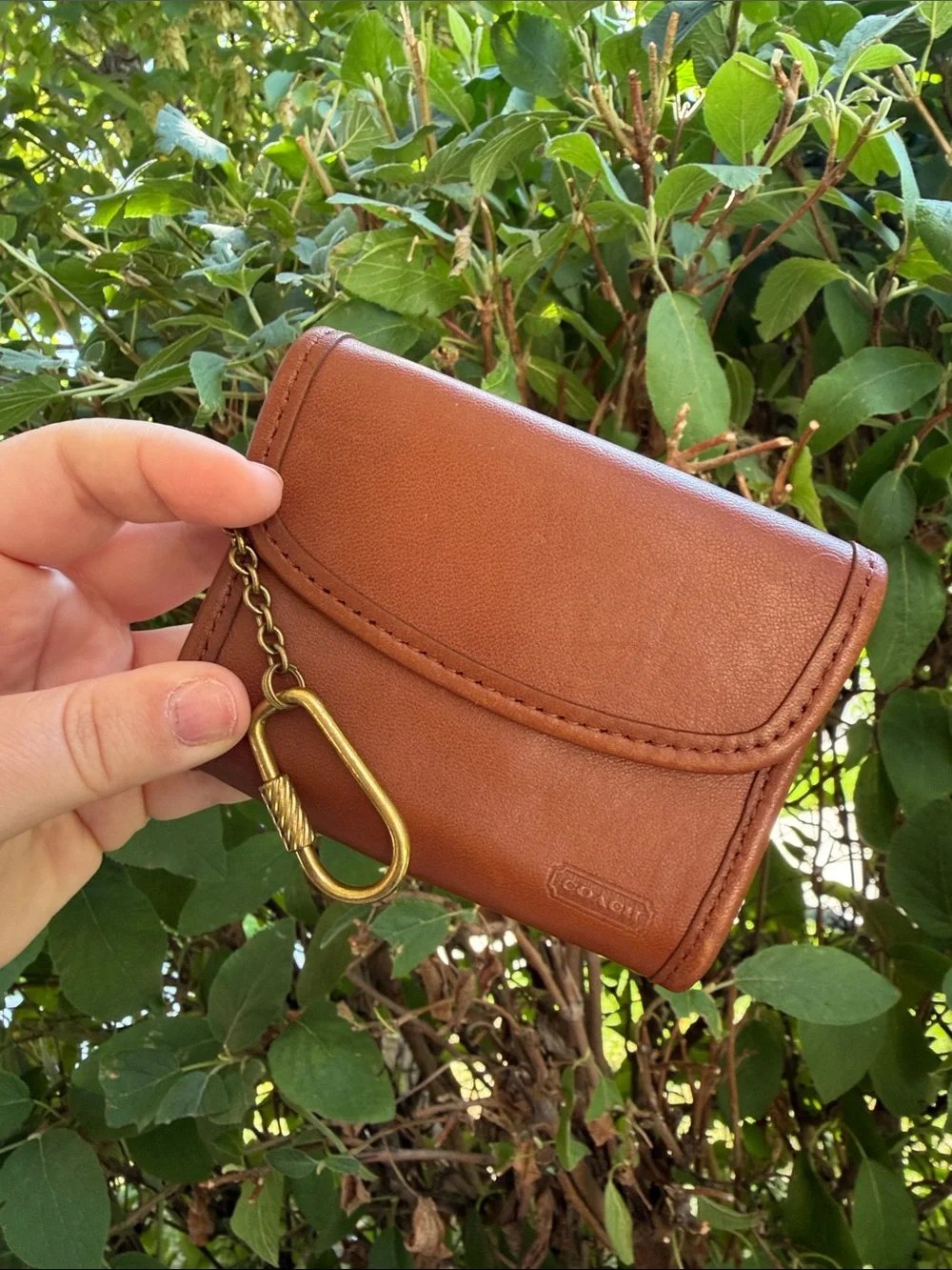 Coach Leather Key Pouch